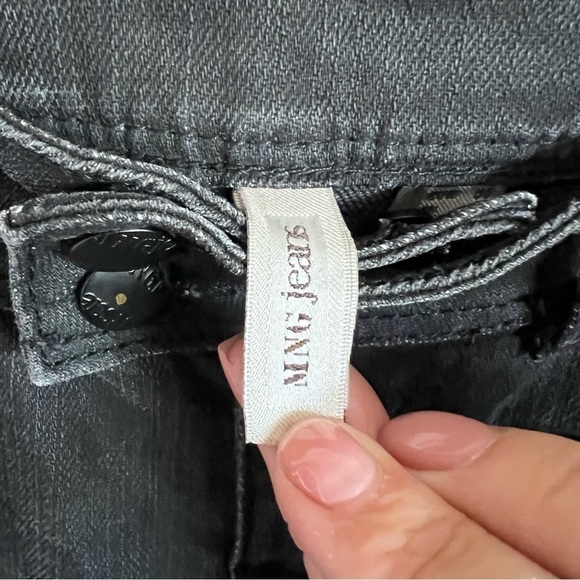MNG Washed Black Moto Skinny Textured Denim‎ Jeans - Picture 5 of 11